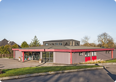 Bâtiment d'une clinique du groupe Clinique Vétérinaire Sud Mayenne